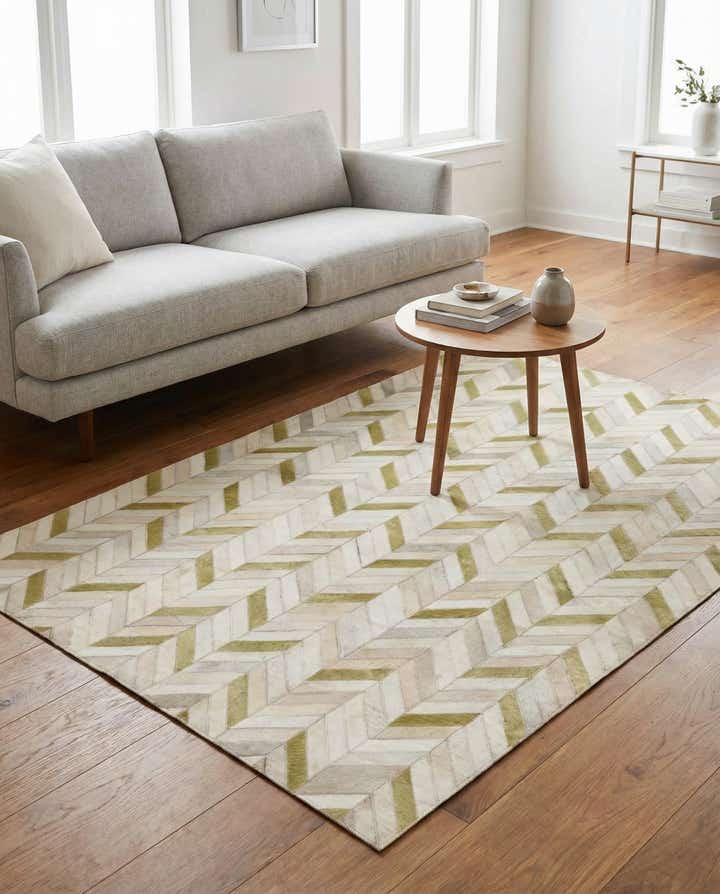 4' x 5' 10 Cowhide Leather Rug