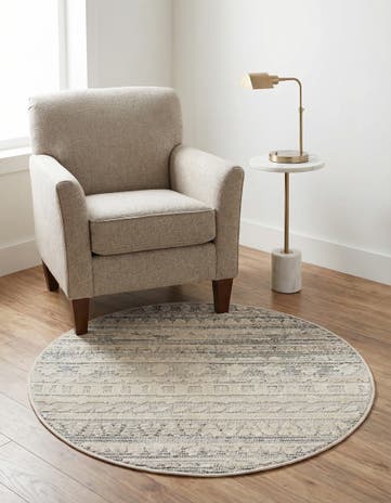 Sandy Beige Arlo Round Rug