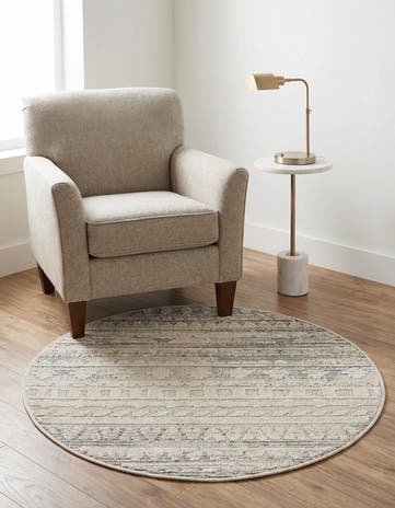 Sandy Beige Arlo Round Rug