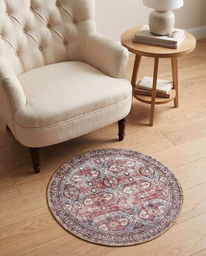 2' x 2' Washable Timeless Round Rug