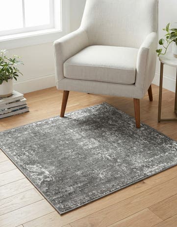 Dark Gray Monte Carlo Square Rug