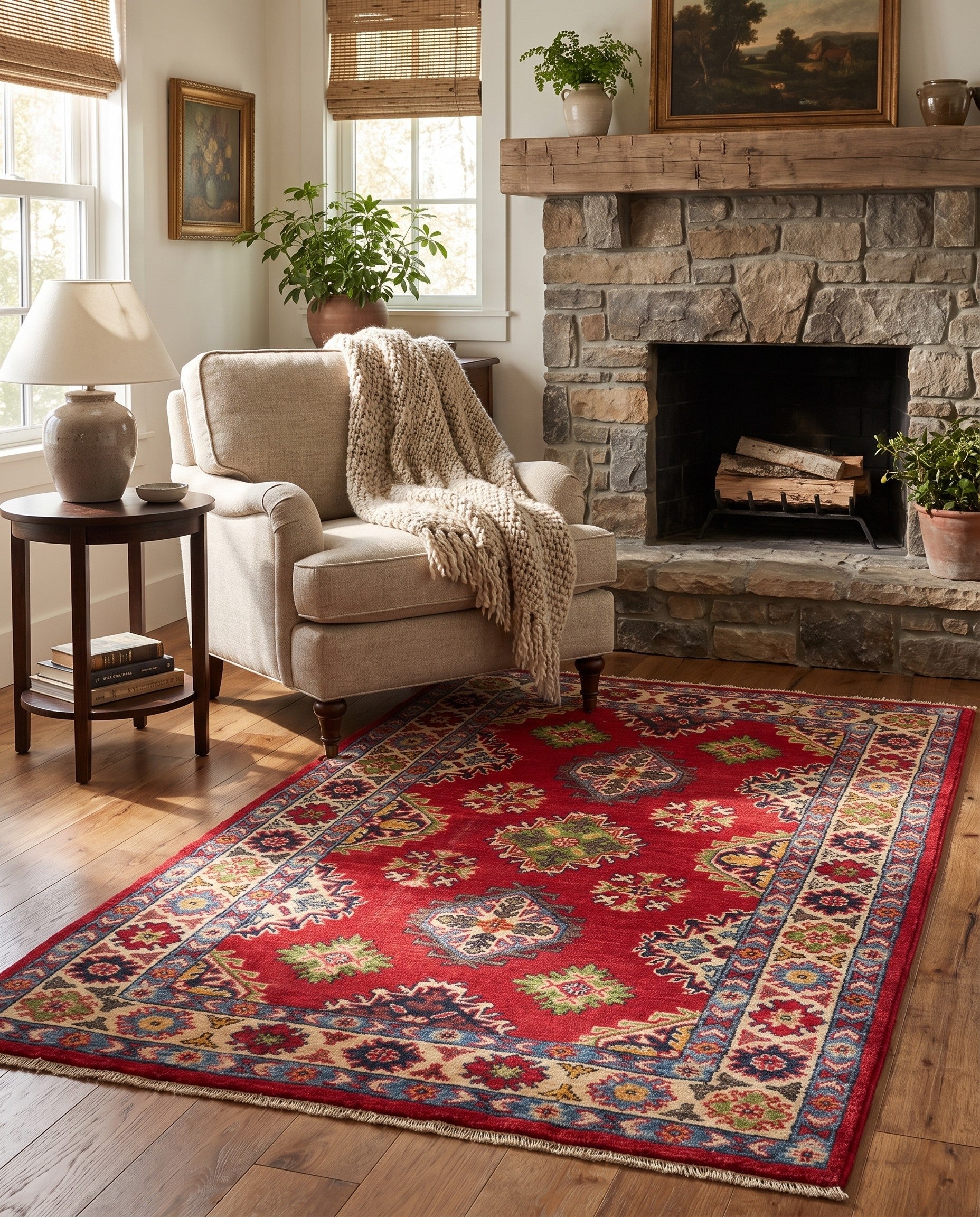 3' 1 x 5' 4 Hand Knotted Kazak Rug