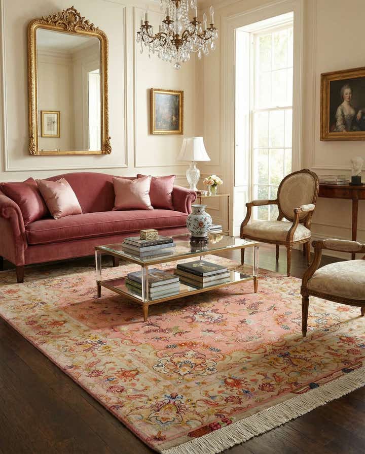 5' 8 x 8' 3 Hand Knotted Tabriz Persian Rug