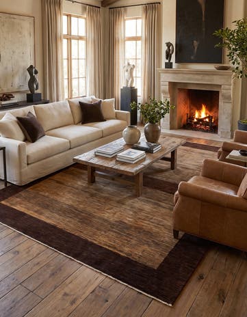 8' 11 x 11' 3 Hand Knotted Ziegler Modern Rug