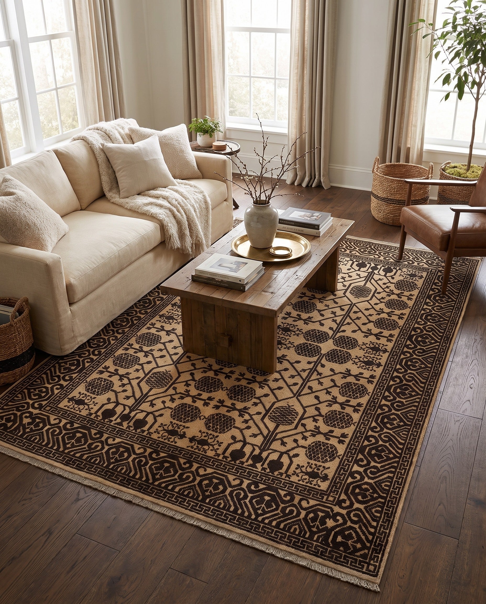 5' x 6' 6 Hand Knotted Ziegler Modern Rug
