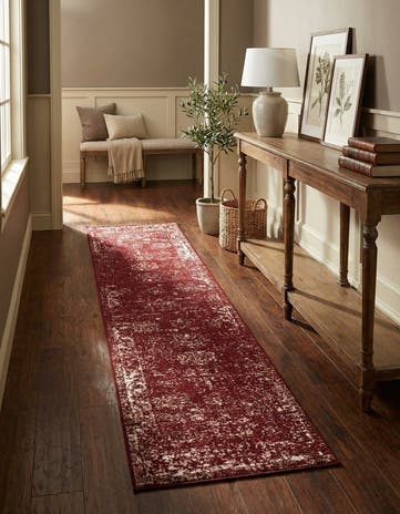 Burgundy Monte Carlo Runner Rug
