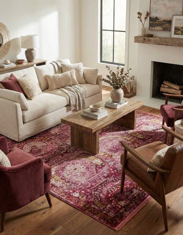 Pink Santiago Square Rug