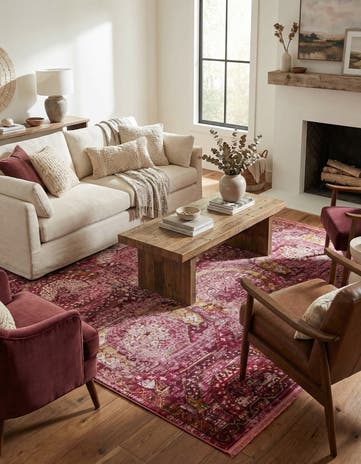 Pink Santiago Square Rug