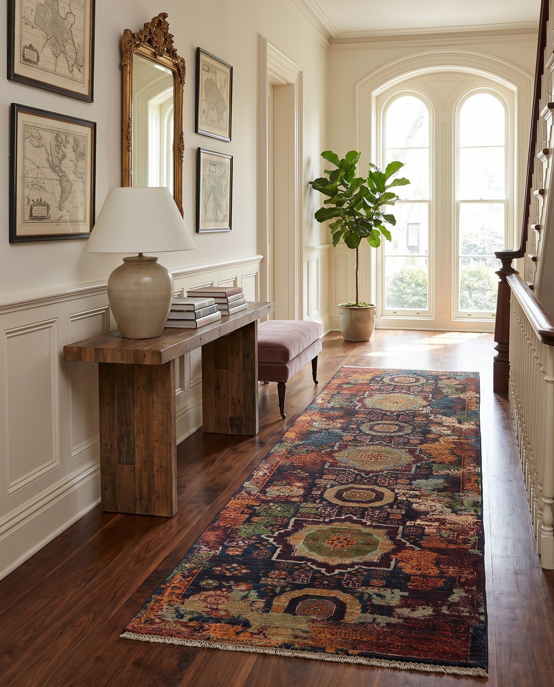 2' 7 x 9' 8 Hand Knotted Mamluk Ziegler Runner Rug