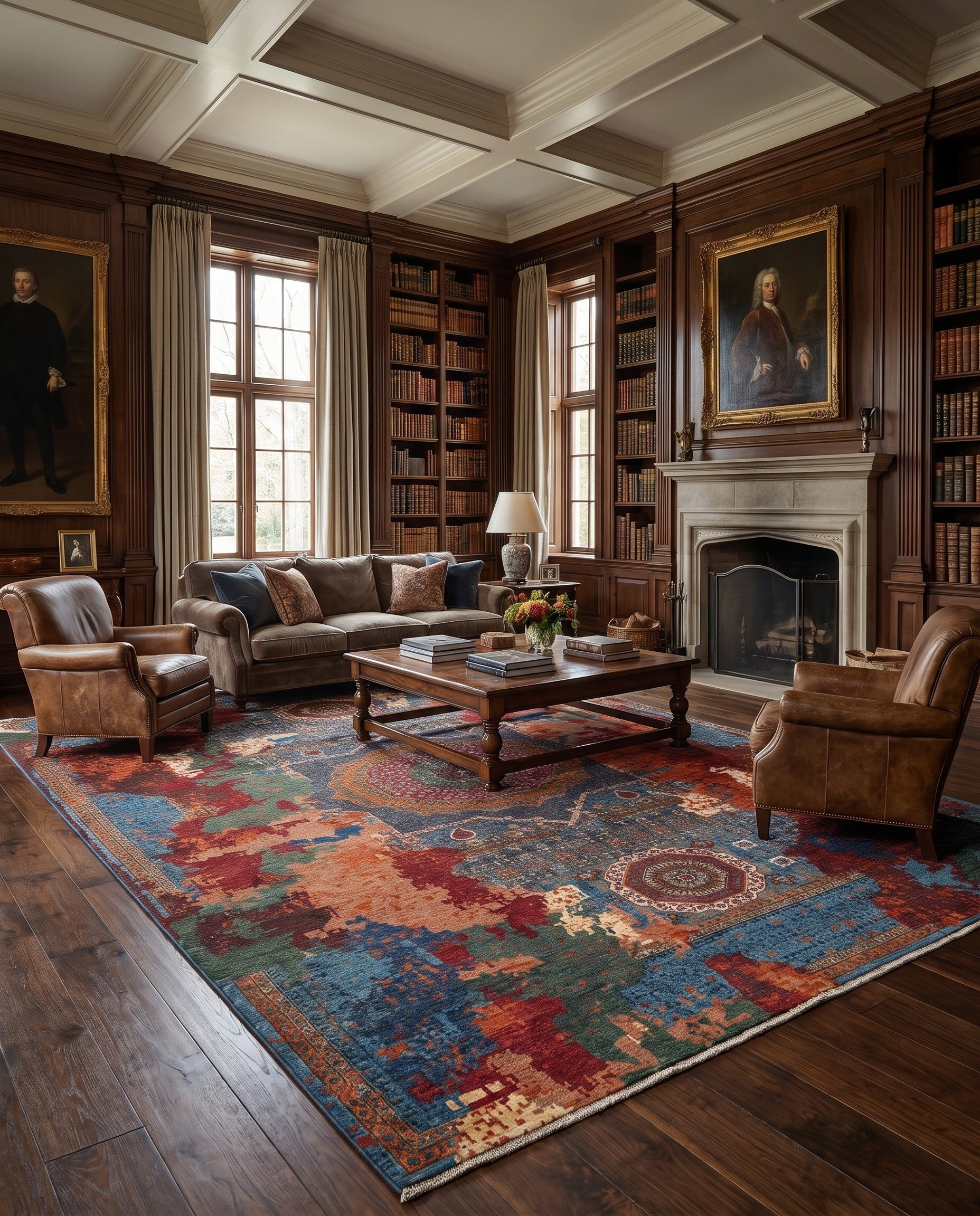 10' 6 x 13' 7 Hand Knotted Mamluk Ziegler Rug