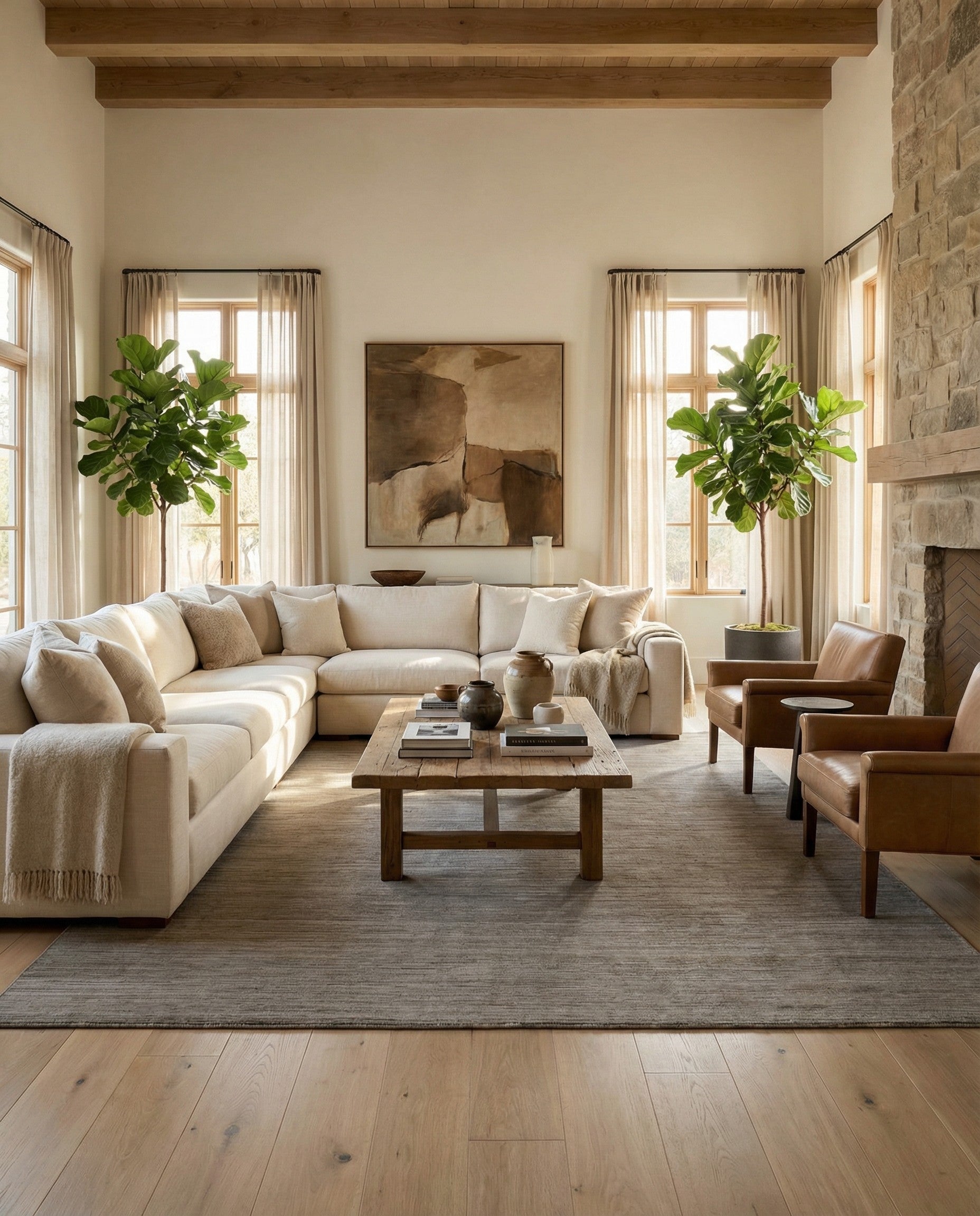 12' 11 x 18' 4 Hand Woven Kilim Afghan Wool Rug