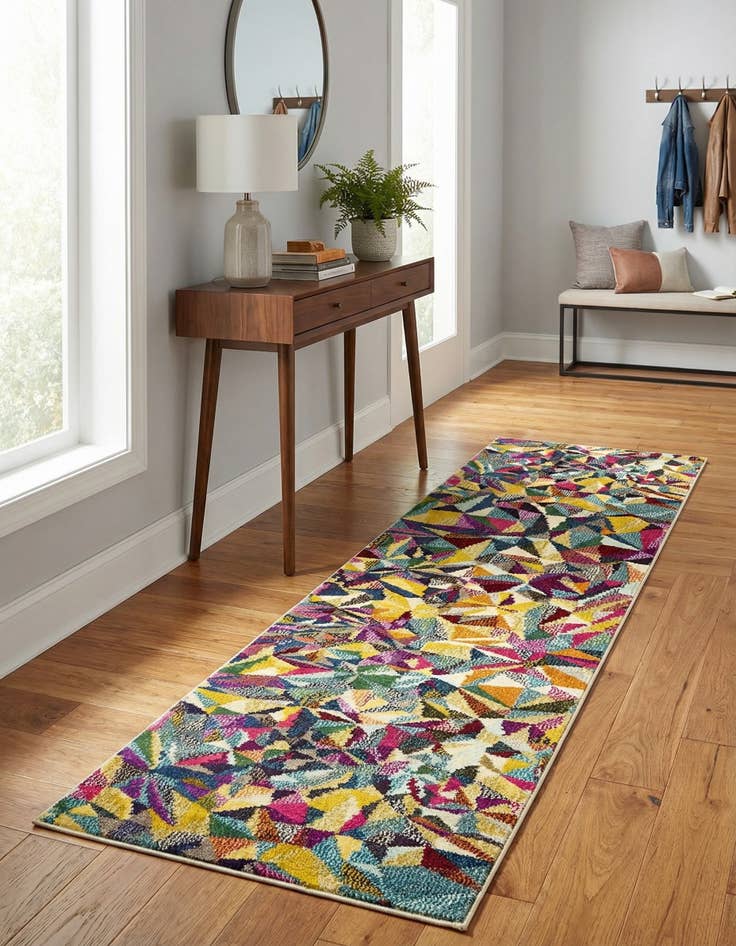 Detail image of 2' 2 x 6' 9 Washable Hyacinth Runner Rug