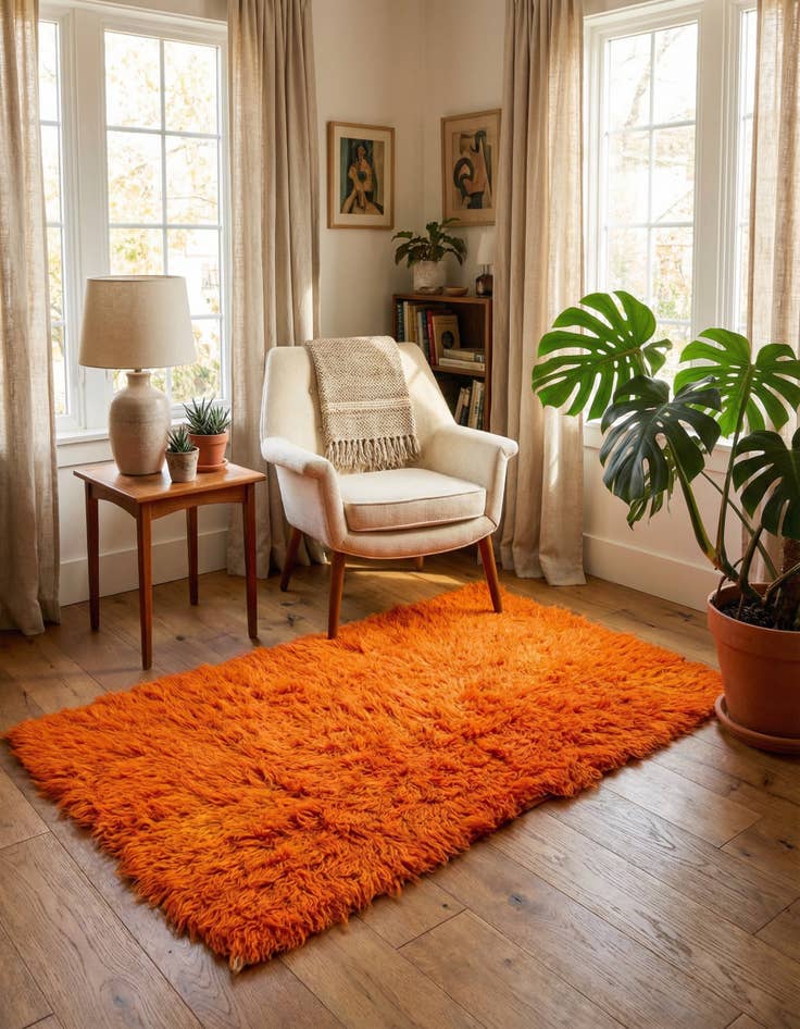 Detail image of 2' 6 x 4' 6 Hand Knotted Moroccan Wool Rug