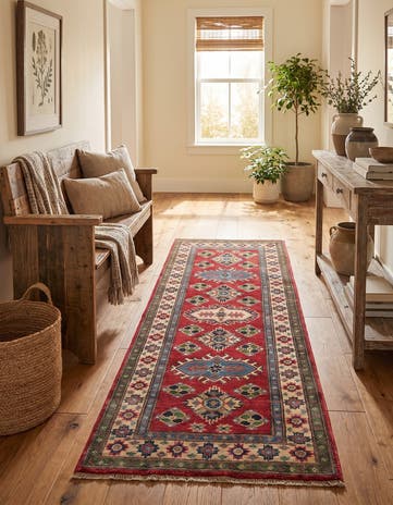 2' 2 x 5' 9 Hand Knotted Kazak Runner Rug