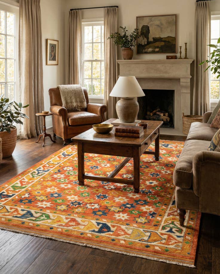 Detail image of 5' 3 x 7' 3 Hand Knotted Balouch Wool Rug