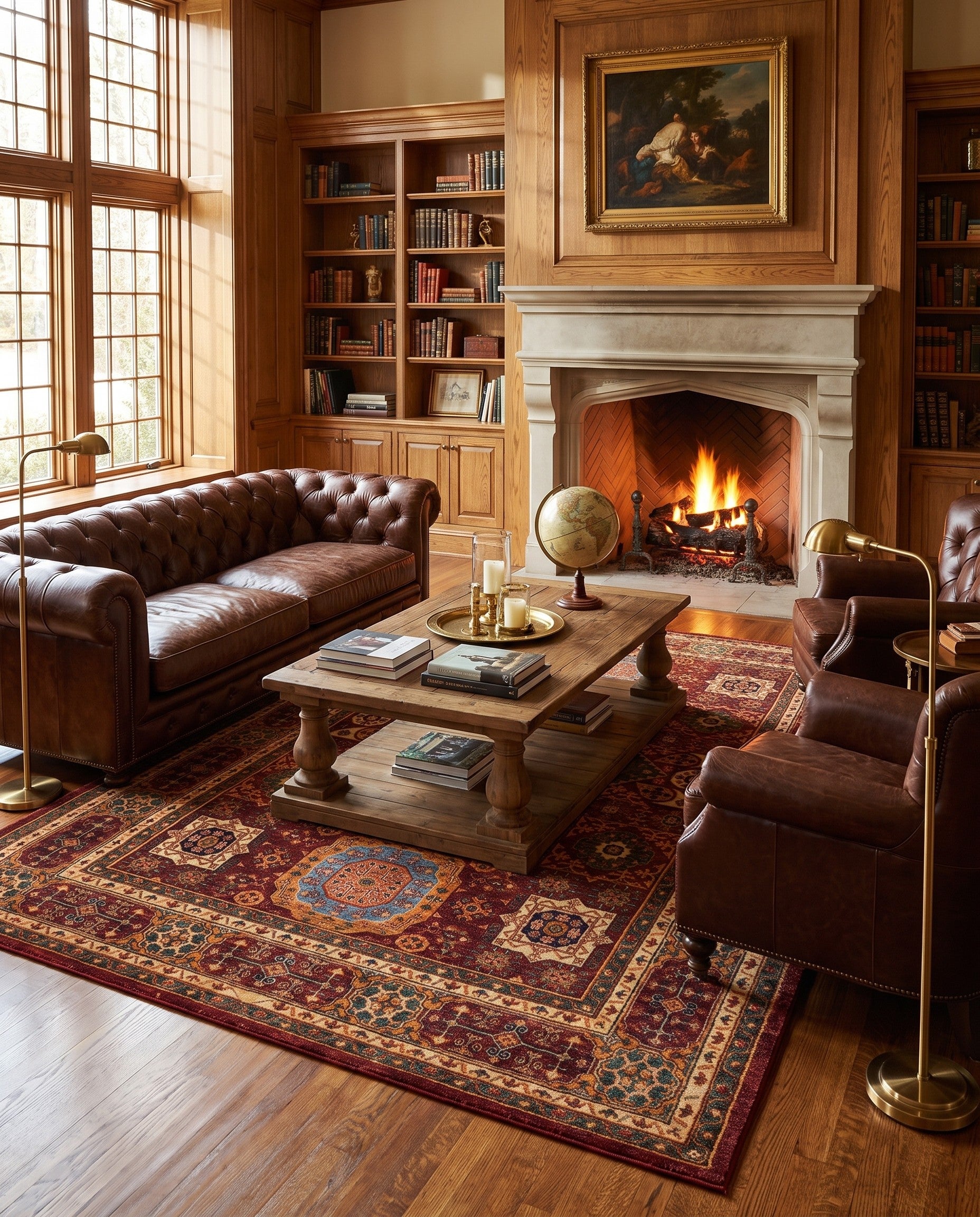 6' 8 x 9' 5 Hand Knotted Mamluk Ziegler Rug