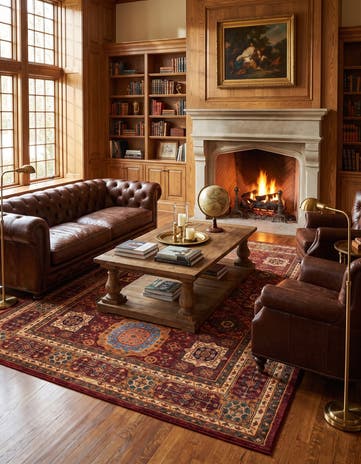 6' 8 x 9' 5 Hand Knotted Mamluk Ziegler Rug