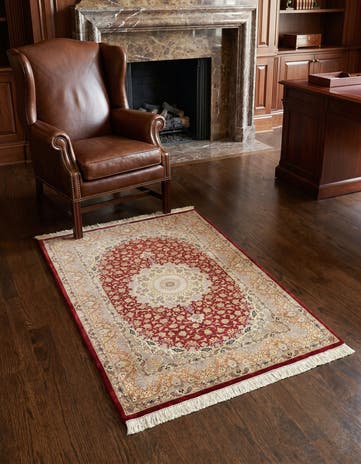 3' 3 x 4' 10 Ghom Silk Rug