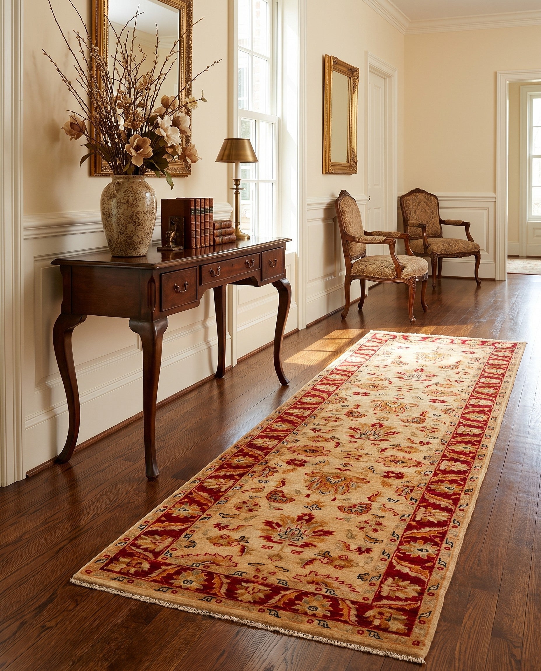 2' 10 x 8' 11 Hand Knotted Peshawar Ziegler Runner Rug