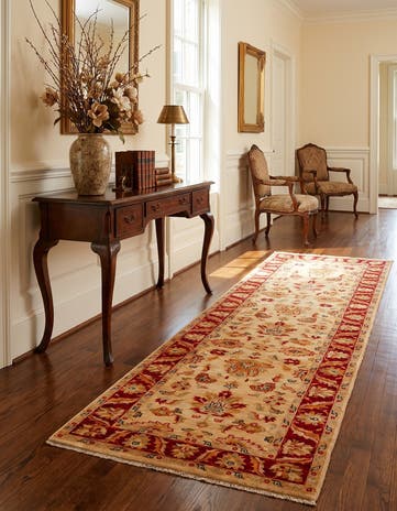 2' 10 x 8' 11 Hand Knotted Peshawar Ziegler Runner Rug
