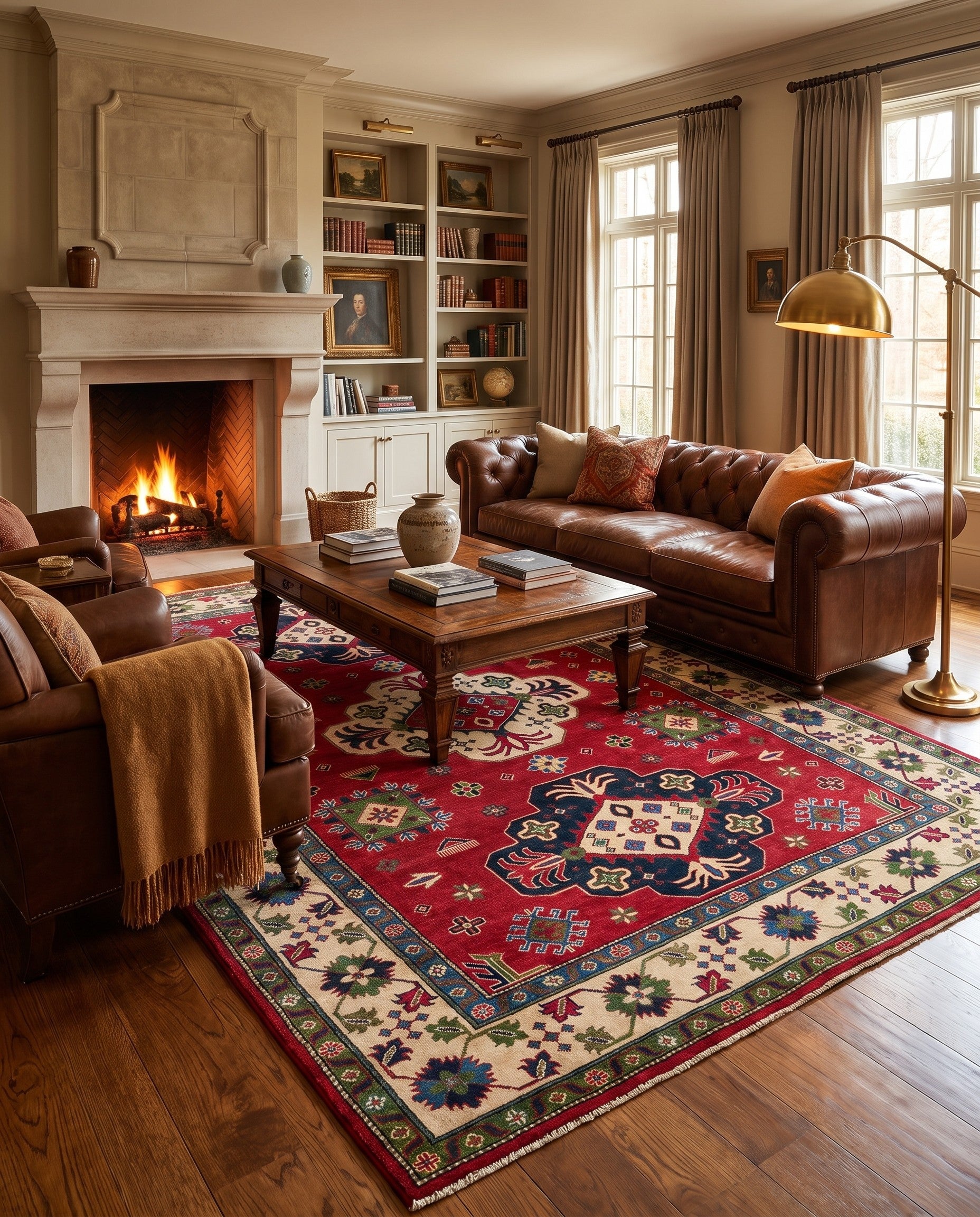 6' 6 x 9' 6 Hand Knotted Kazak Rug