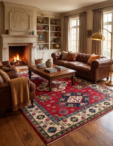 6' 6 x 9' 6 Hand Knotted Kazak Rug
