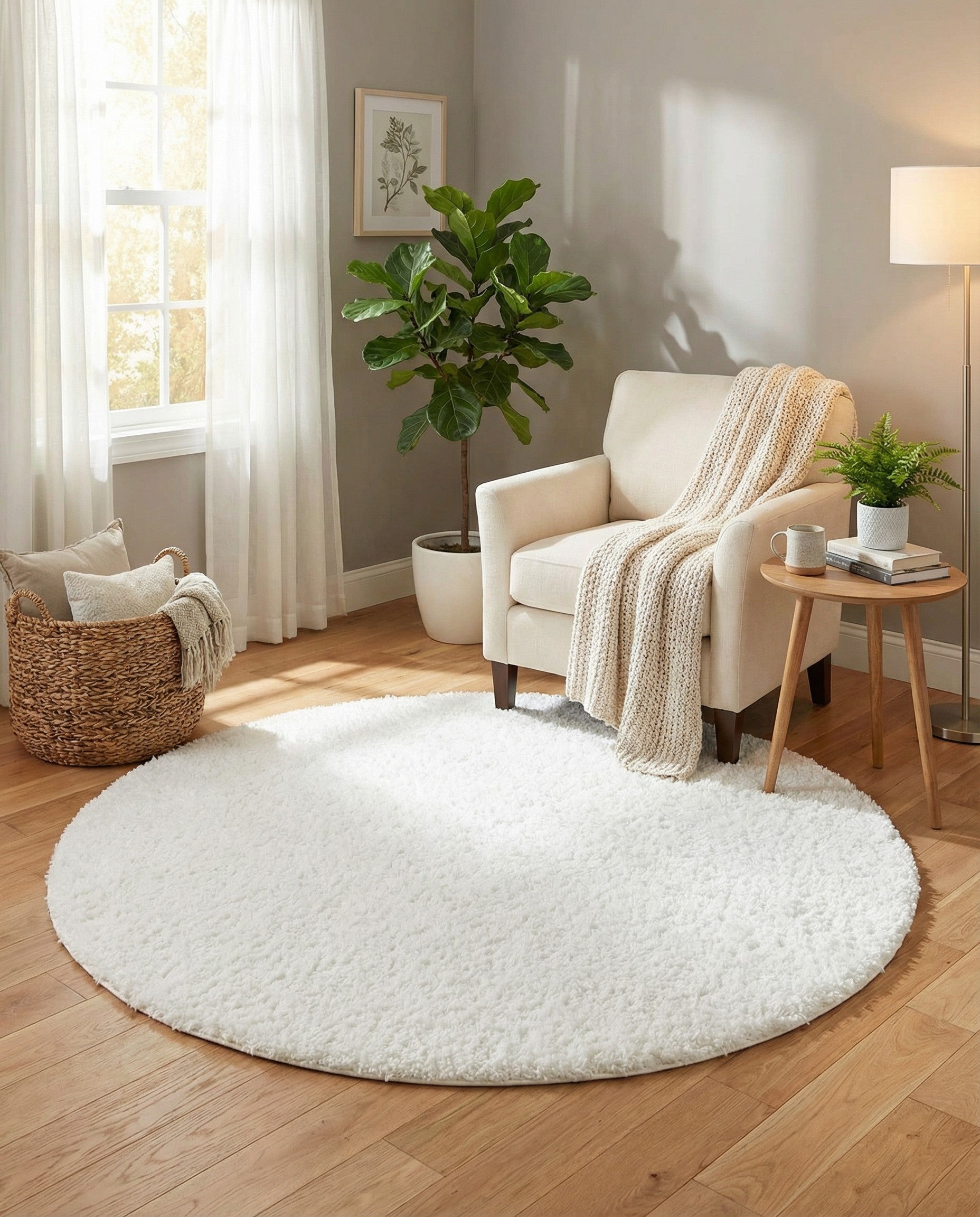 6' x 6' Everyday Shag Round Rug