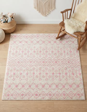 4' x 4' Moroccan Trellis Square Rug
