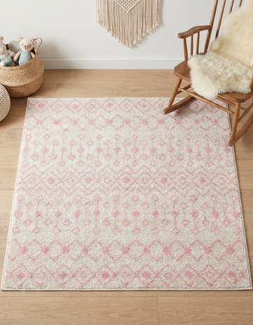 4' x 4' Moroccan Trellis Square Rug