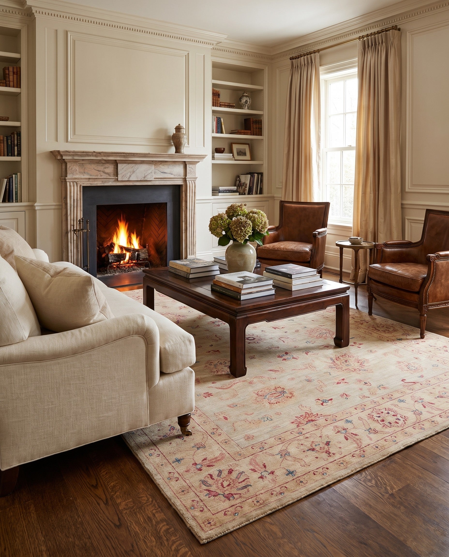 6' 6 x 8' Hand Knotted Ziegler Rug