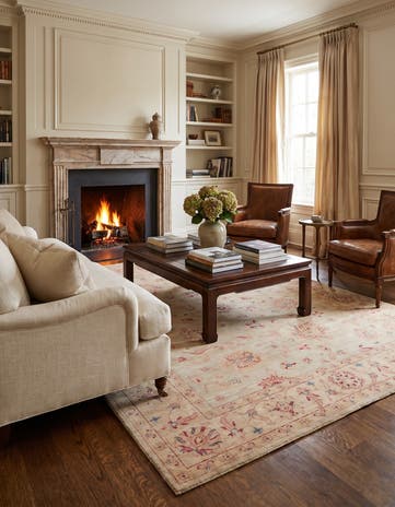 6' 6 x 8' Hand Knotted Ziegler Rug