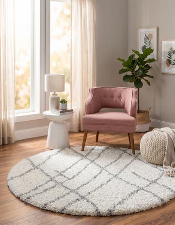 6' x 6' Soft Touch Shag Round Rug