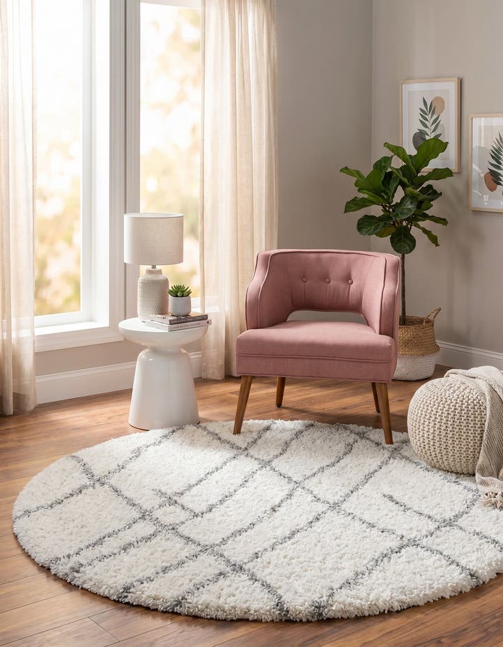 6' x 6' Soft Touch Shag Round Rug
