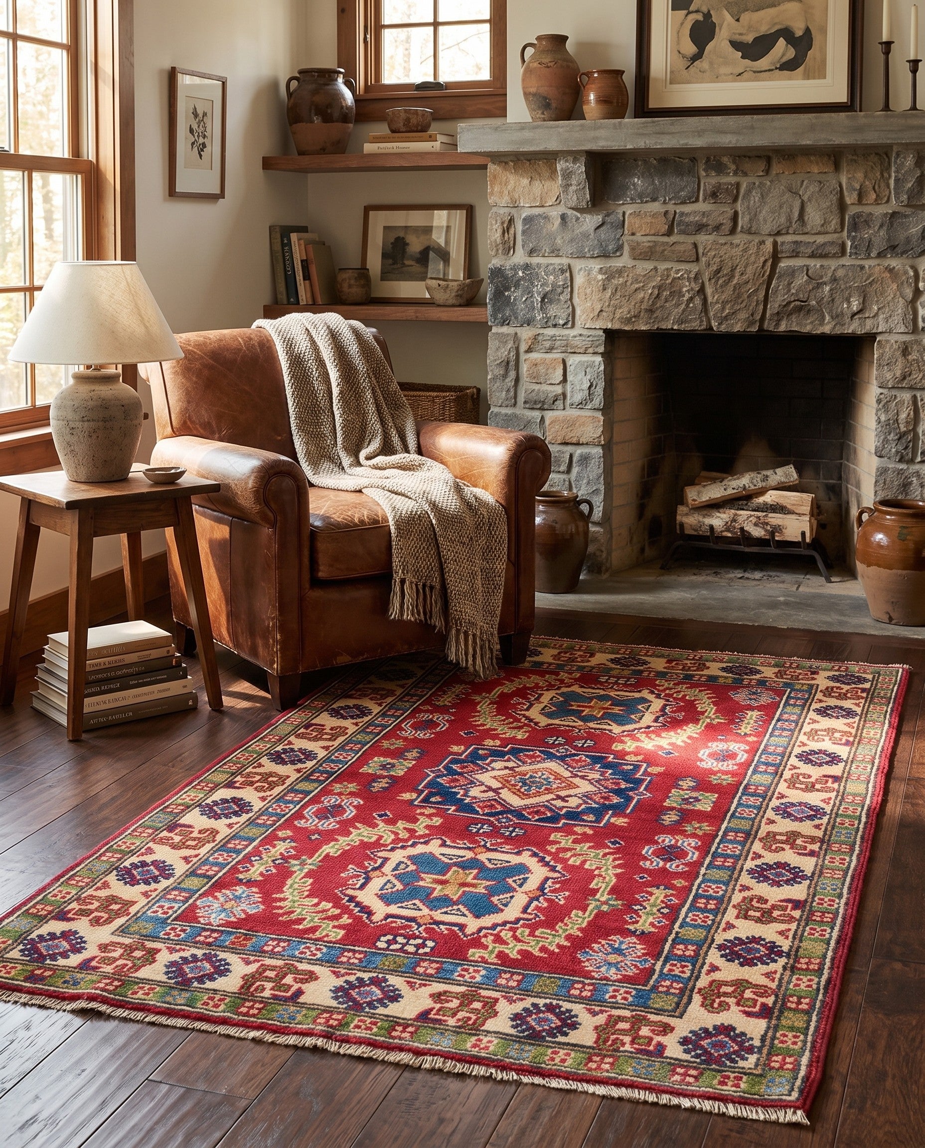 2' 7 x 4' 1 Hand Knotted Kazak Rug