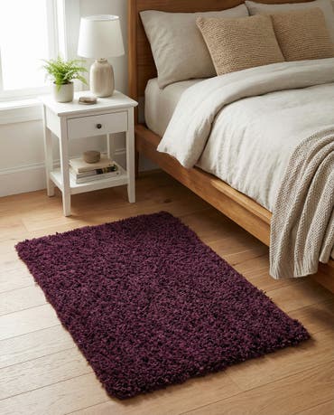  2' x 3' Solid Shag Rug