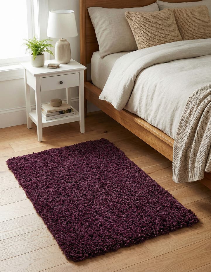 2' x 3' Solid Shag Rug