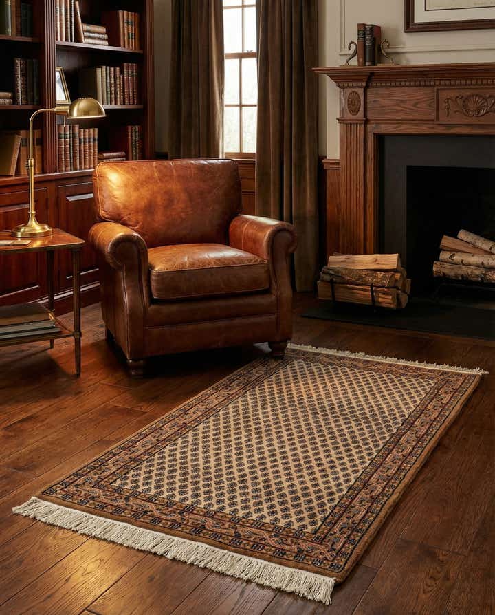 3' 1 x 5' 3 Hand Knotted Mir Wool Rug