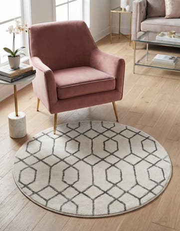 3' x 3' Marilyn Monroe™ Glam Trellis Round Rug
