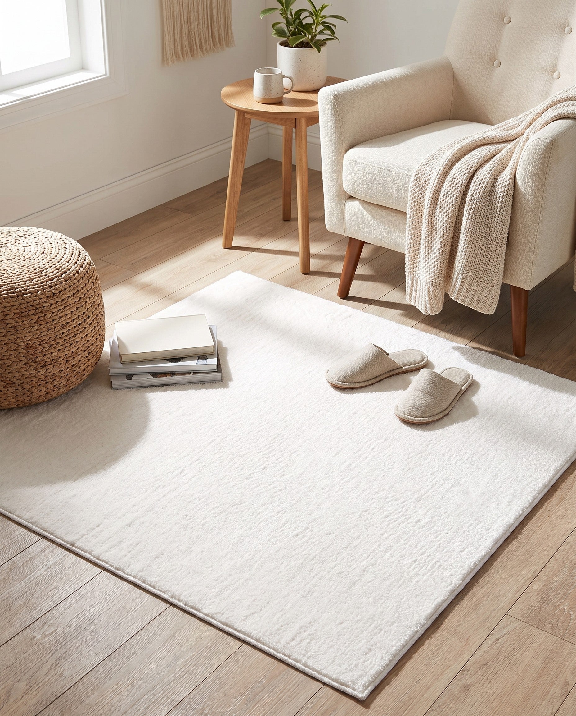 3' 3 x 3' 3 Soft Touch Cloud Square Rug
