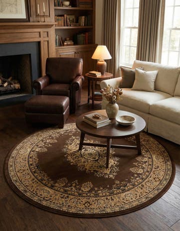 Brown Amaya Round Rug