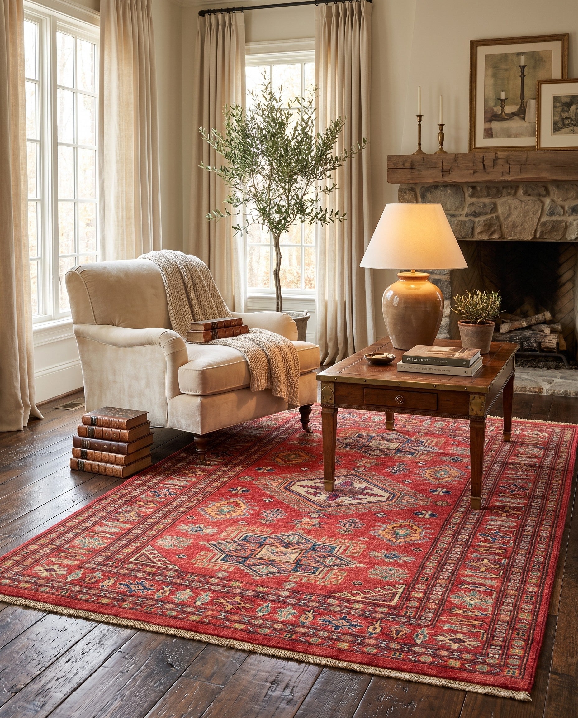4' 1 x 6' 2 Hand Knotted Kazak Rug