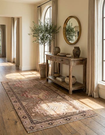 3' 4 x 6' 4 Hand Knotted Ultra Vintage Persian Wool Runner Rug