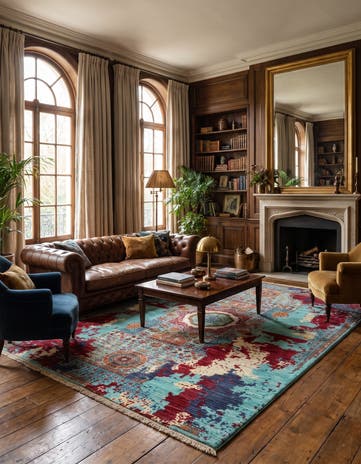 5' 10 x 8' 2 Hand Knotted Mamluk Ziegler Rug