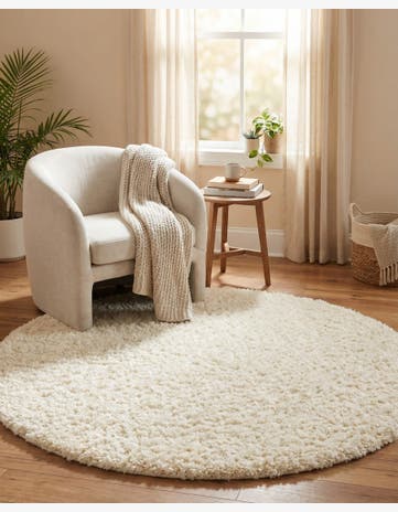 6' x 6' Infinity Shag Round Rug