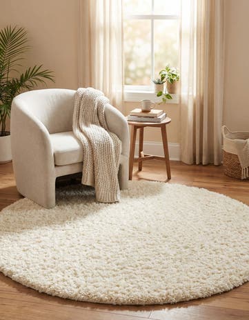 6' x 6' Infinity Shag Round Rug