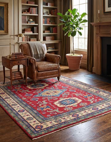 4' 11 x 6' 7 Hand Knotted Kazak Rug