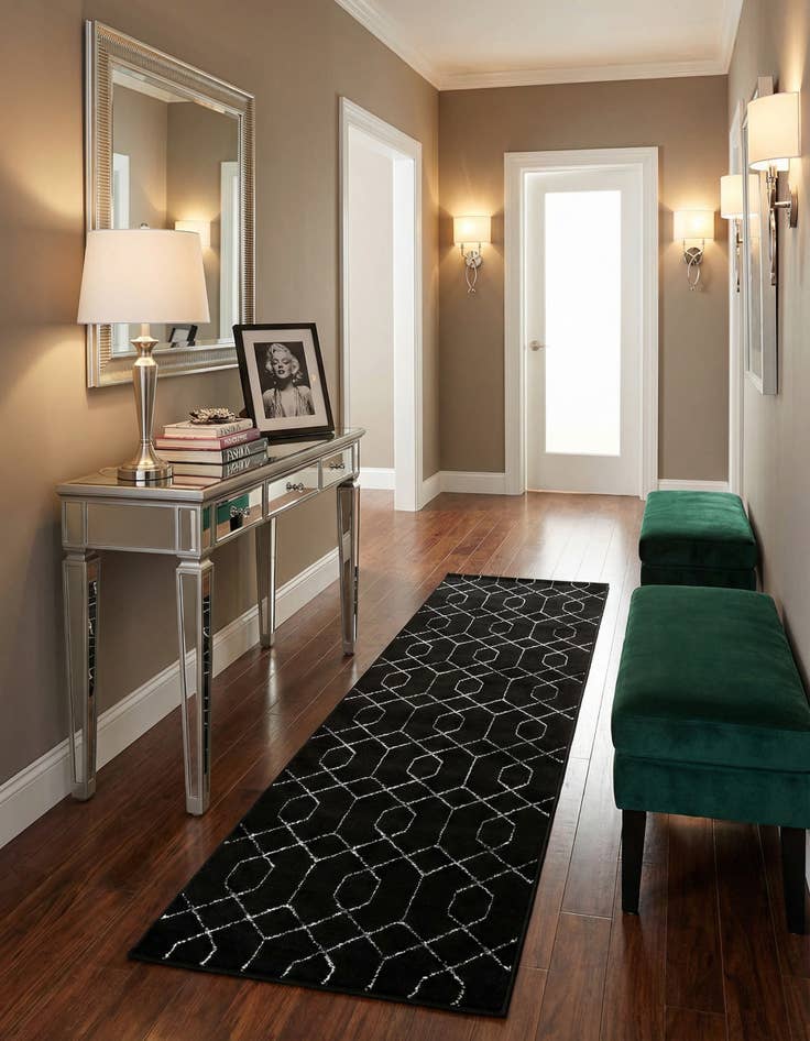 Detail image of 2' x 8'  Marilyn Monroe&trade; Glam Trellis Runner Rug