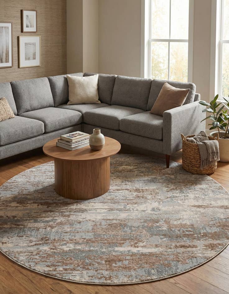 Detail image of 7' x 7' Caspian Round Rug