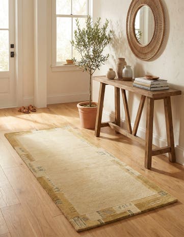 2' 4 x 4' 7 Hand Knotted Nepal Wool Runner Rug