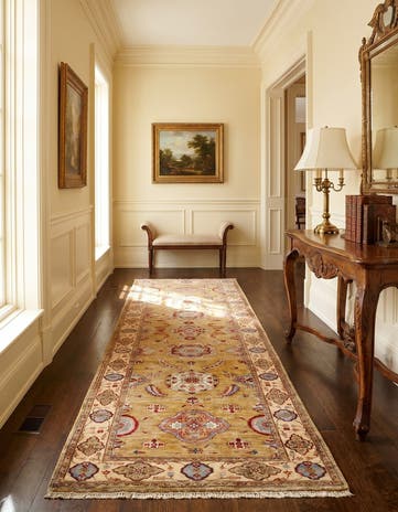 2' 11 x 10' 6 Hand Knotted Ariana Ziegler Runner Rug
